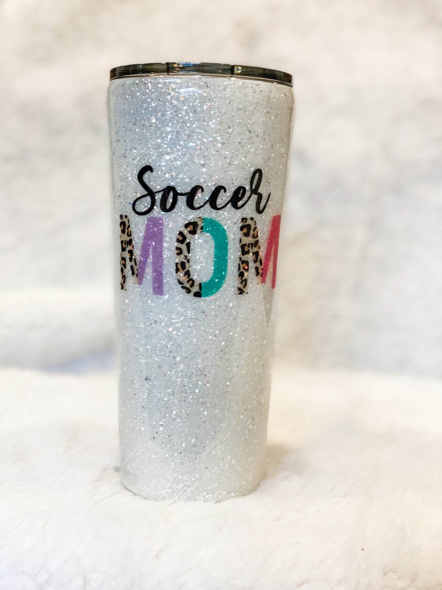 Soccer Mom Glitter Tumbler