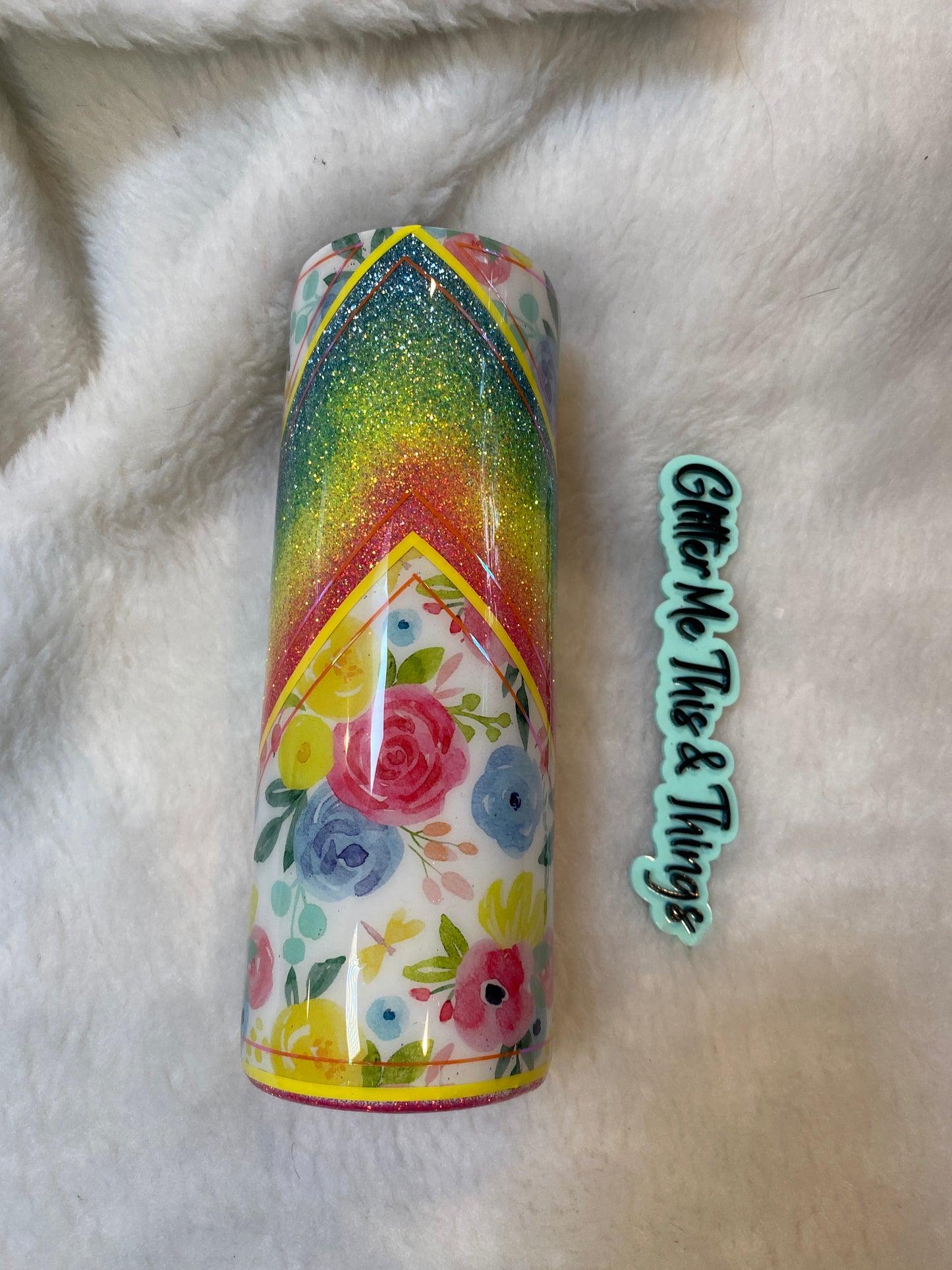 20 oz marble - floral