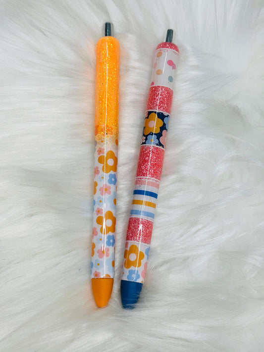 Floral spring pen