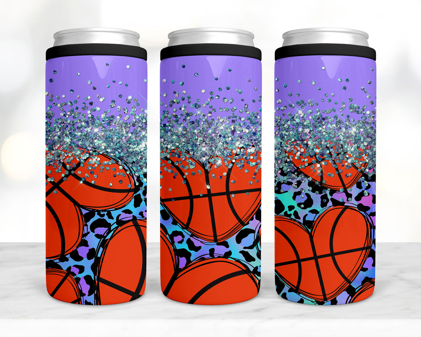 Basketball hearts ombre