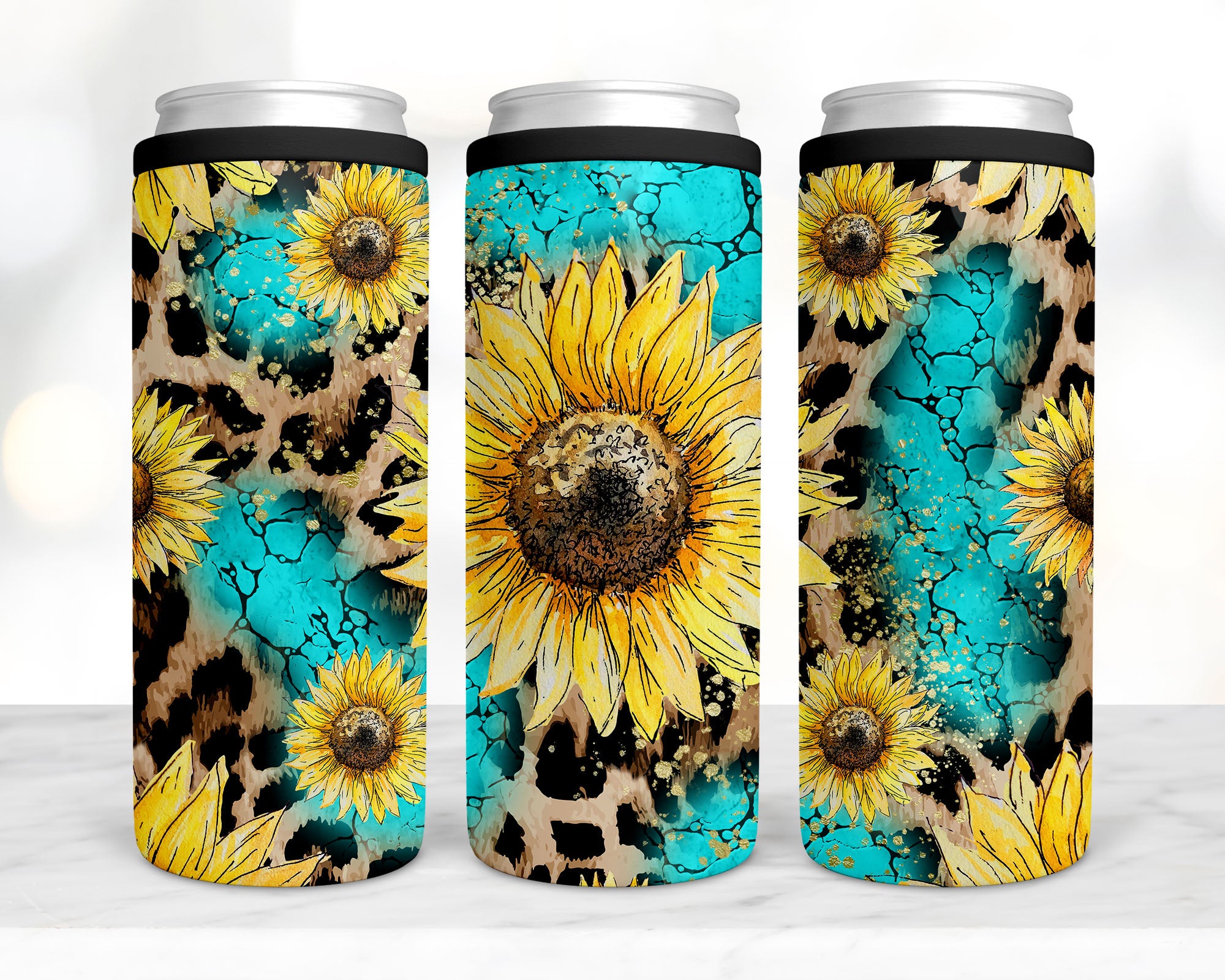 Custom V- Split top Sunflower Tumbler