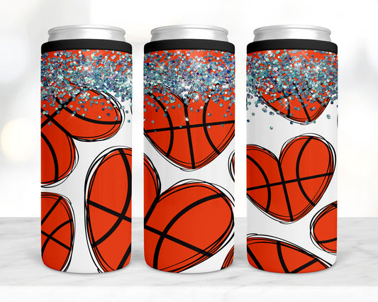 Basketball hearts ombre