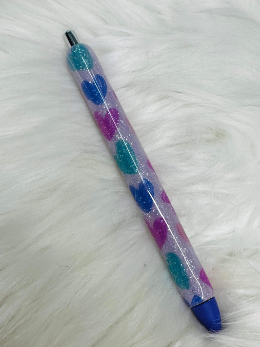 Pastel hearts pen