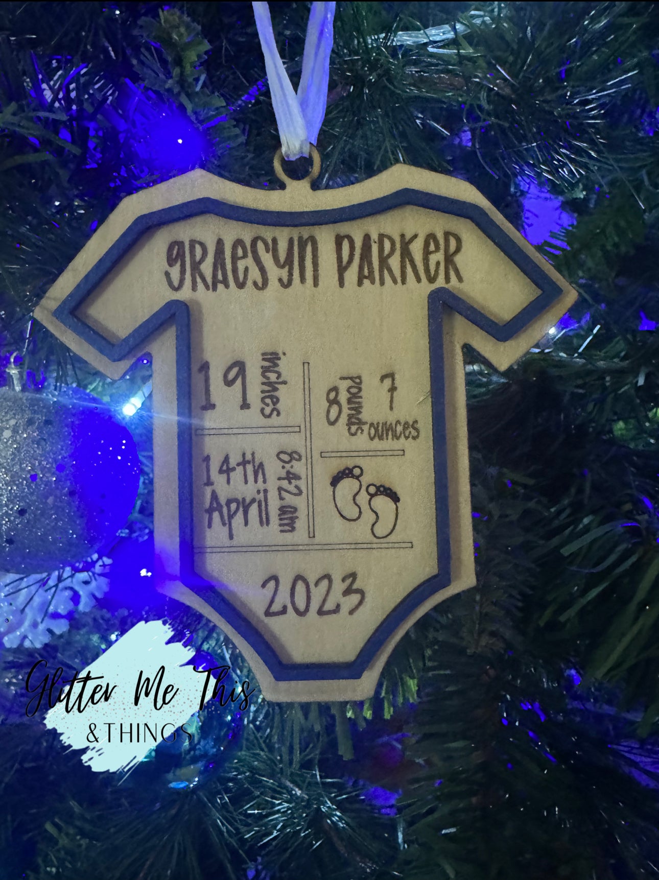 Onesie Birth Stat Ornaments