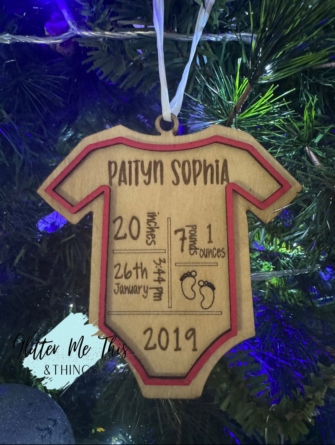 Onesie Birth Stat Ornaments