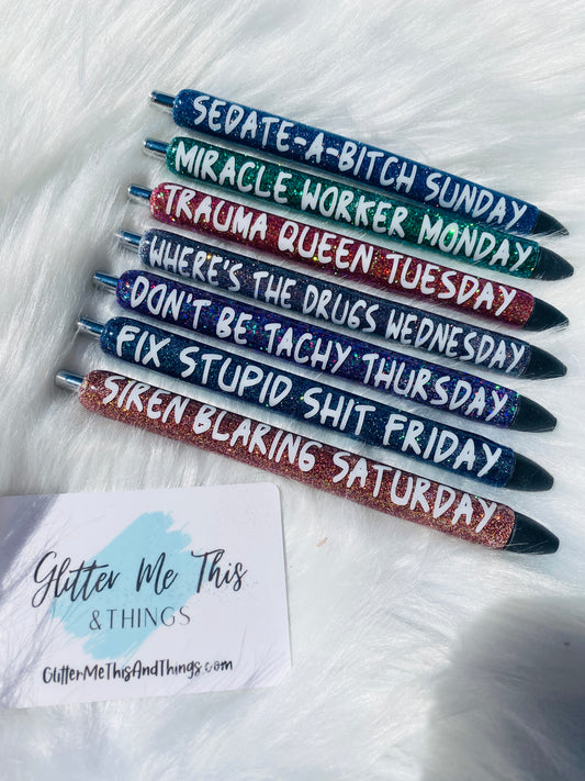 Nurse Days of the Week Pen Set