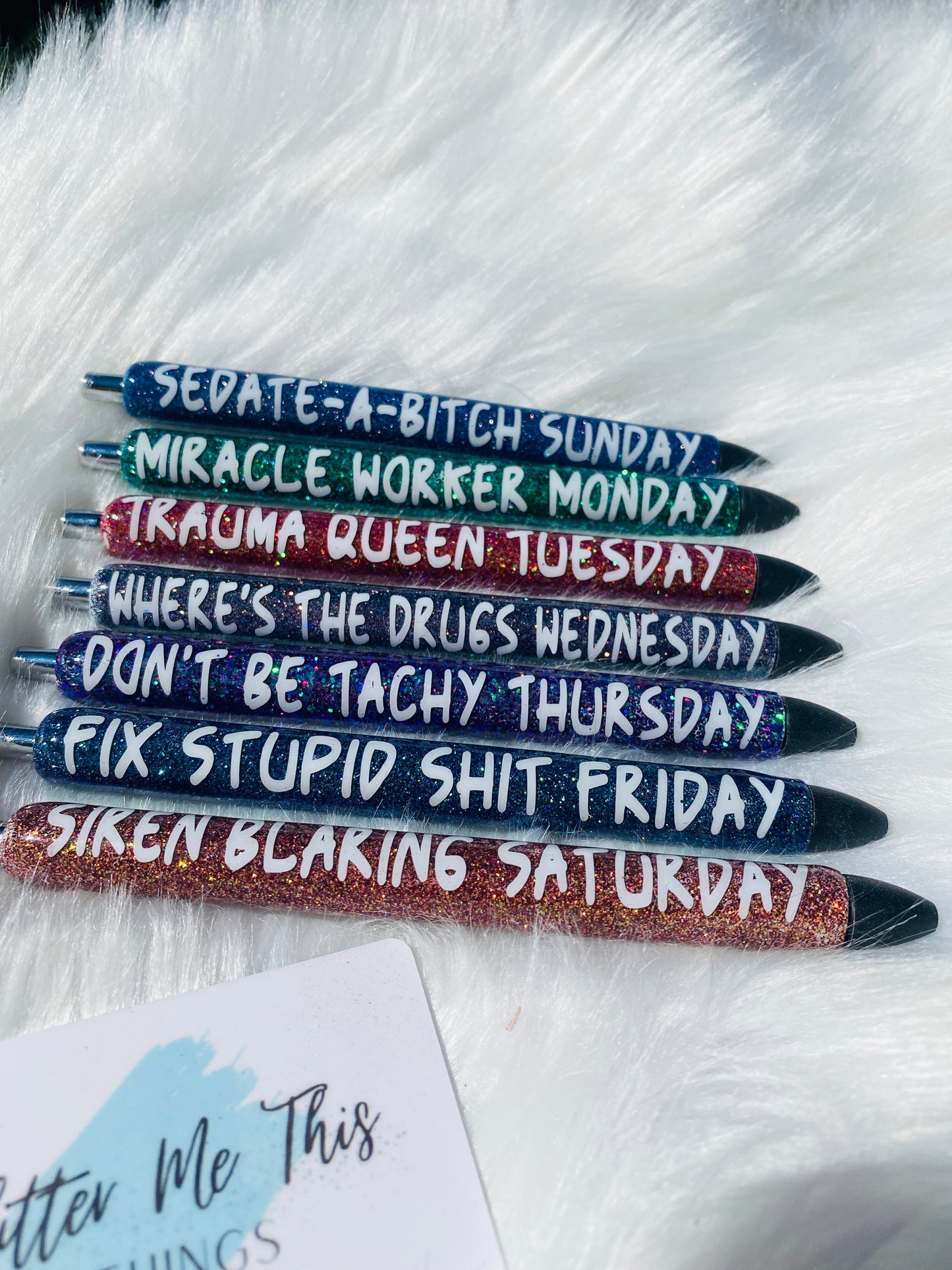 Nurse Days of the Week Pen Set