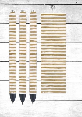 Tan Stripes  - Pen