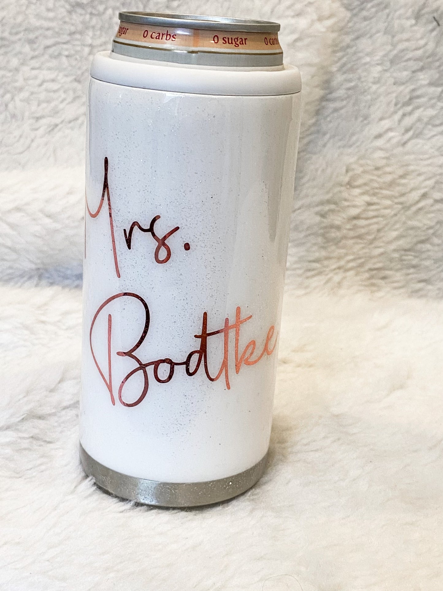 Glitter Insulated Can Cooler- Slim