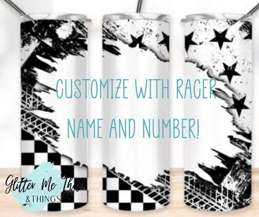 Customizable Racer themed tumbler