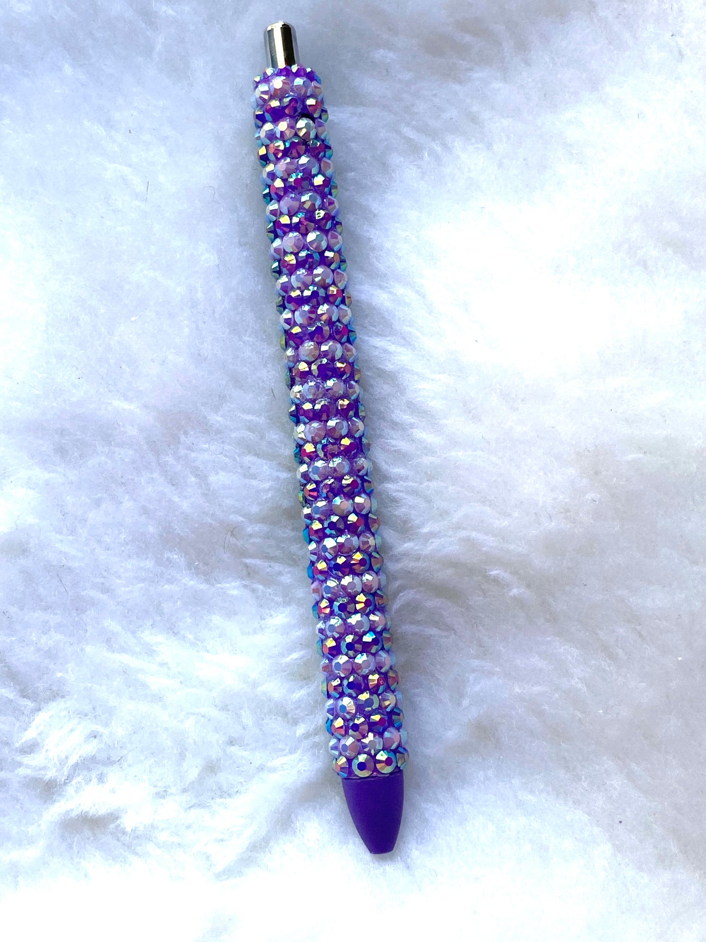 Purple Stripe Rhinestone Pen!!