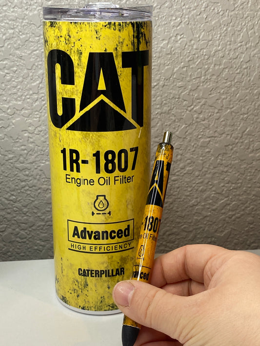 Cat tumbler - add on a matching pen!