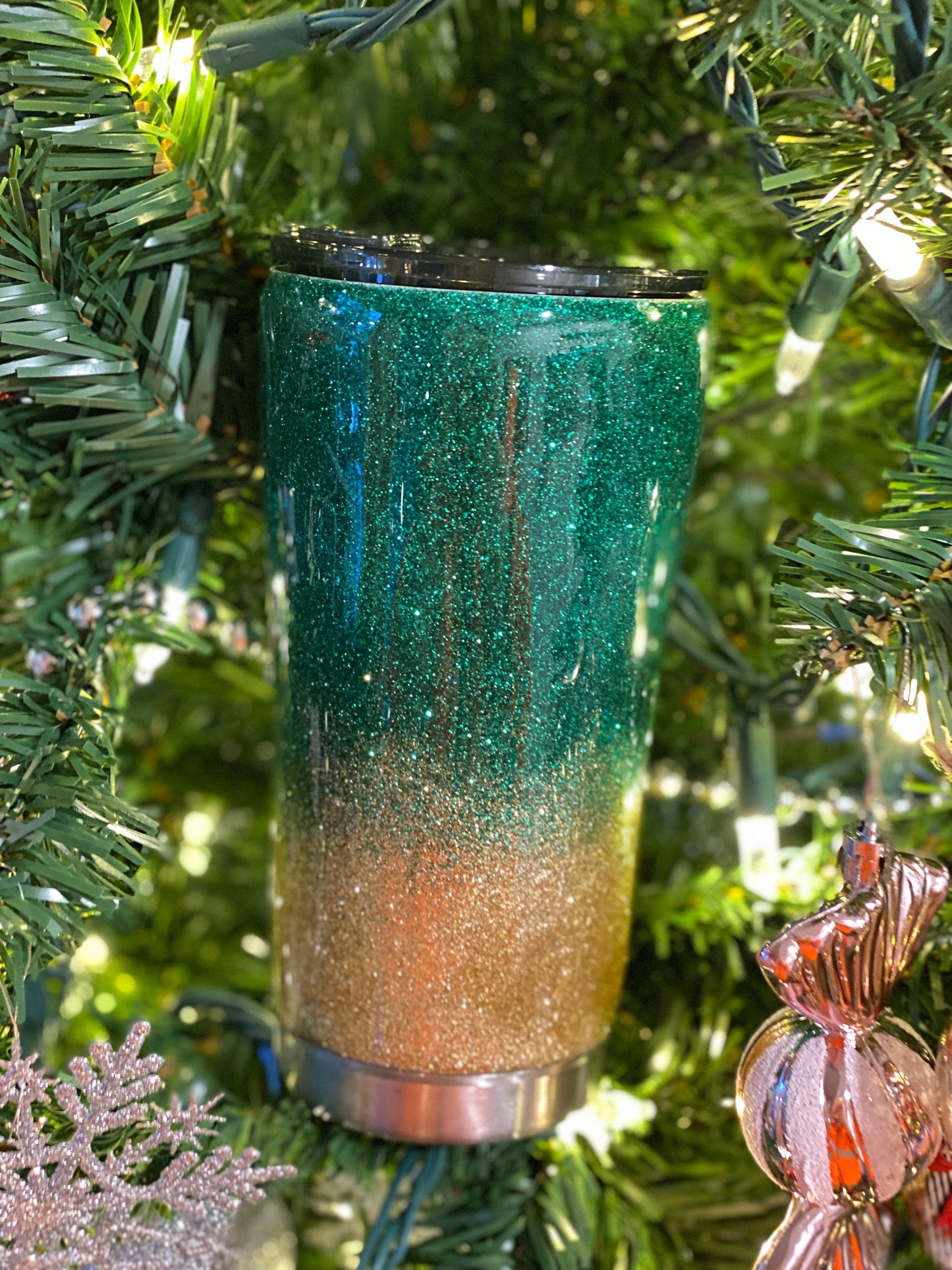 Best way to Spread Christmas Cheer is singing loud for all to hear tumbler epoxy glitter tumbler