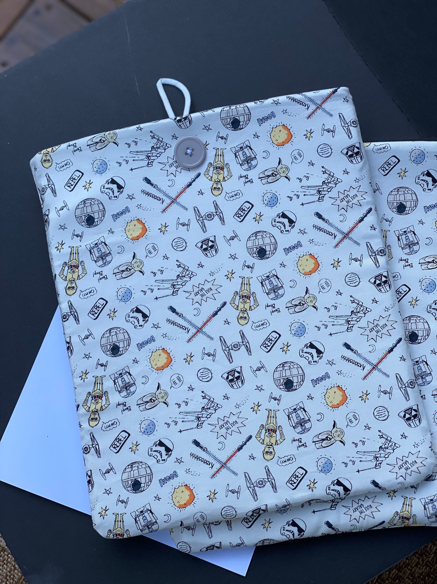 Baby Yoda Star Wars inspired Padded Computer Sleeve | other uses as planner proctor and paper proctor