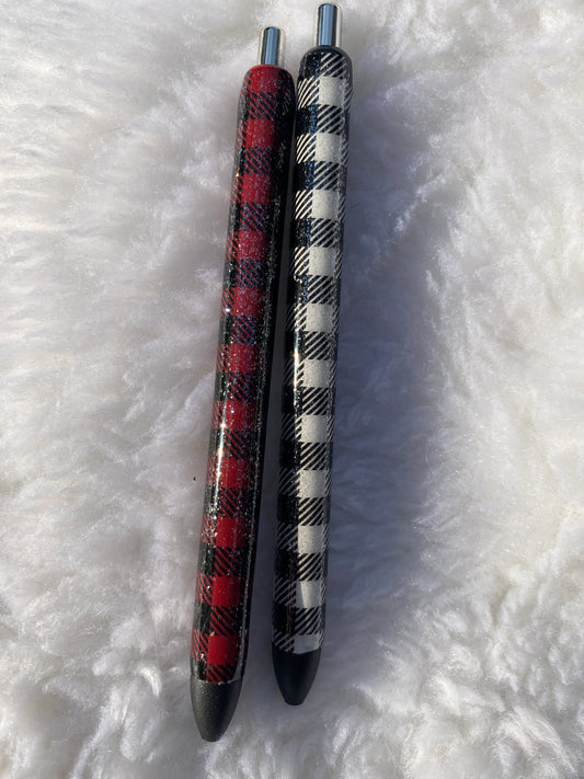 Plaid reusable pens